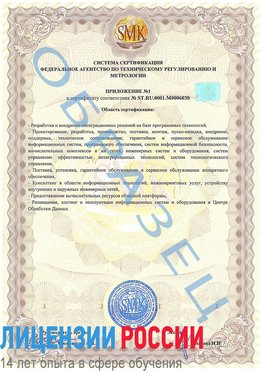 Образец сертификата соответствия (приложение) Самара Сертификат ISO 27001